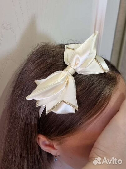Ободок (обруч) для волос с бантом