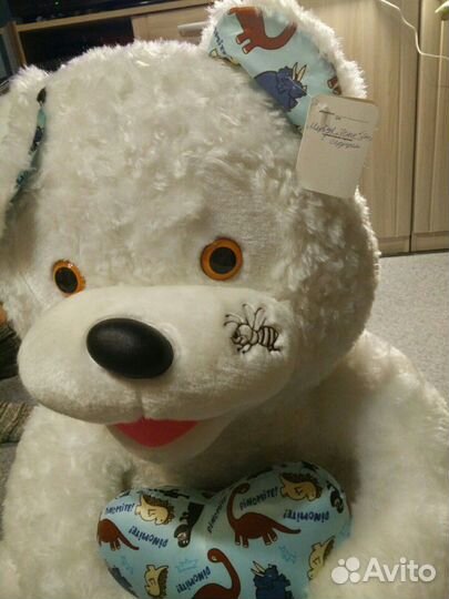 Плюшевый медведь новый белый высотой 70 см