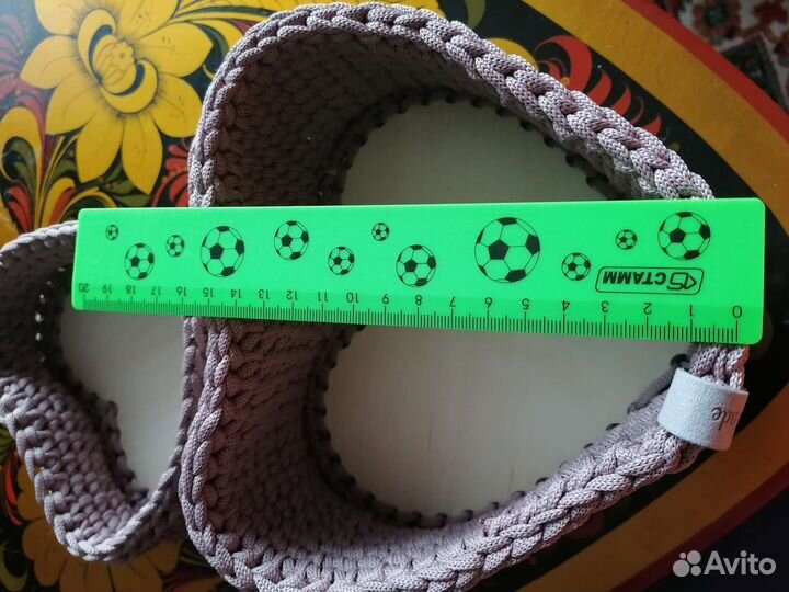 Вязаные интерьерные корзинки