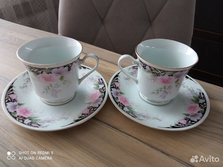 Фарфоровый набор из 2-х чайных пар