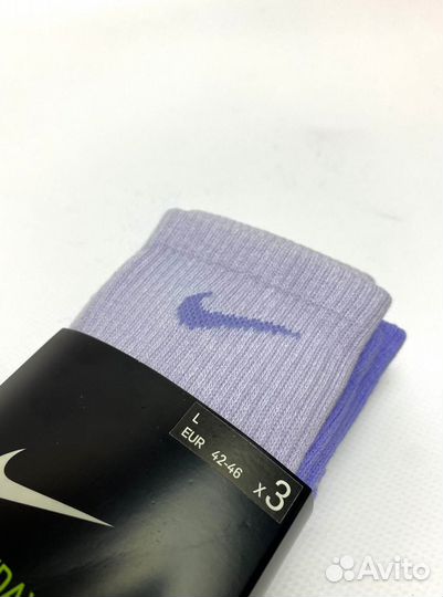 Носки Nike набор 3 шт сиреневые 40-46