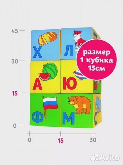 Мягкие кубики игрушки