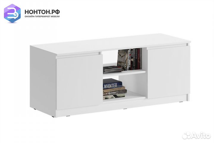 Тв-тумба Челси белый глянец / белый