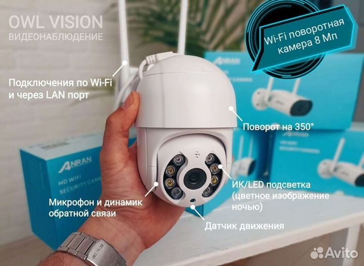 Беспроводная Wi-Fi камера видеонаблюдения