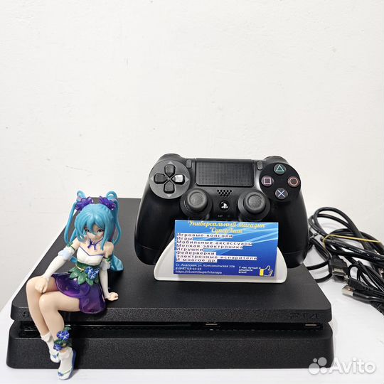 PS4 Slim 500GB, 1 геймпад, много игр. Магазин