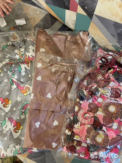 Пижама комплект с шортами атлас