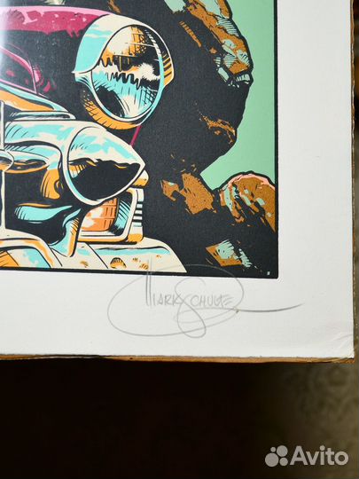 Изображение комикс с автографом автора. США