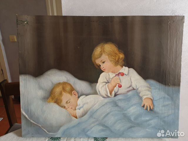 Старинная картина маслом