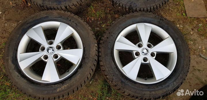 Зимние колеса skoda octavia a7 оригинал