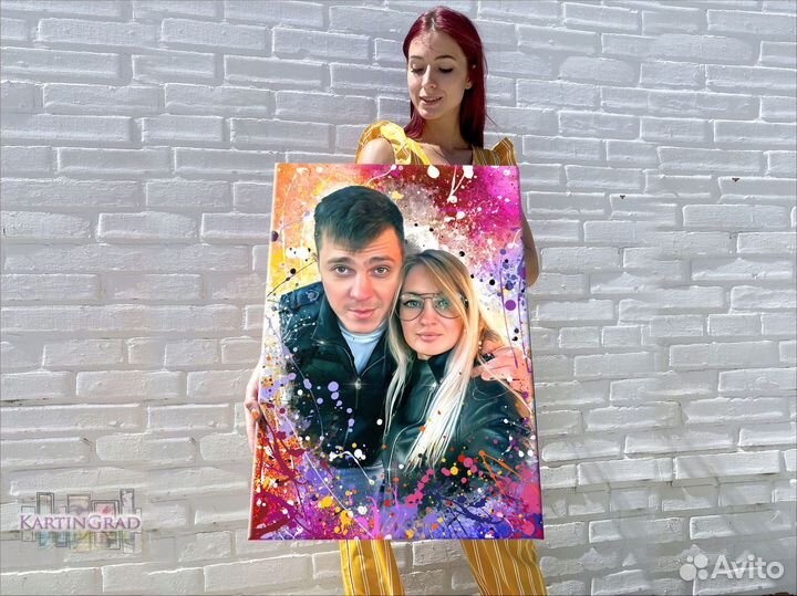 Картина по фото, портрет на холсте на заказ крд