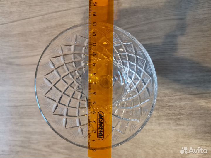 Ваза на ножке хрусталь