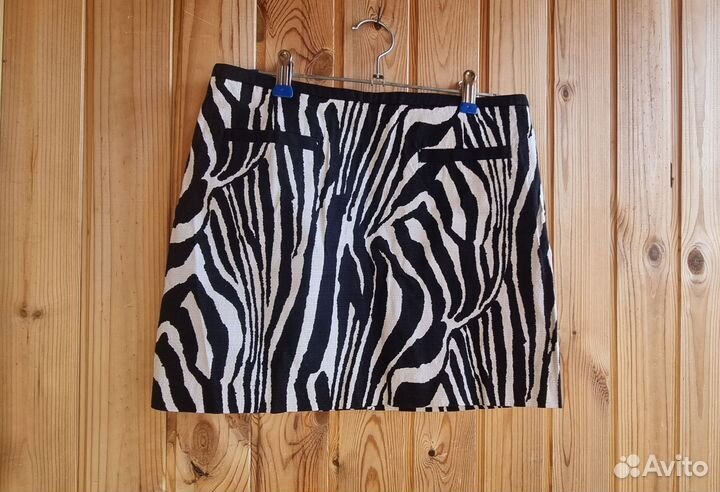 Мини юбка зебра hm