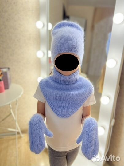 Шапка снуд и варежки