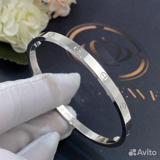 Браслет Cartier Love, белое золото