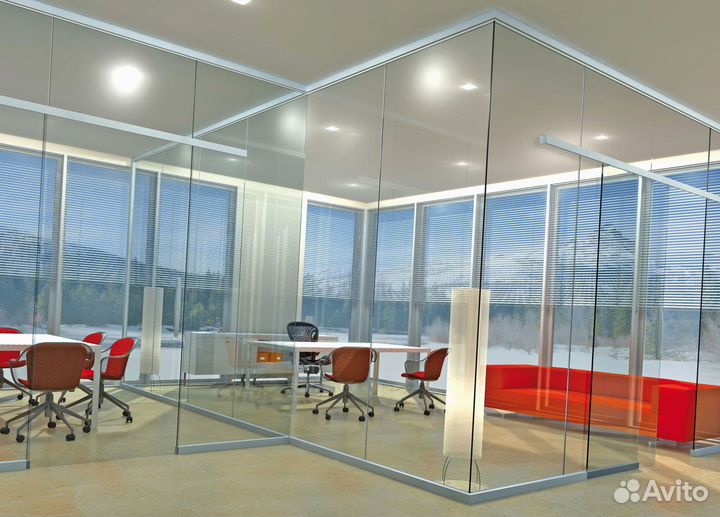 Межкомнатные стеклянные перегородки раздвижные