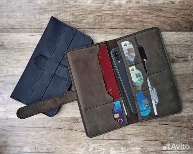 Клатч - лонгер из натуральной кожи