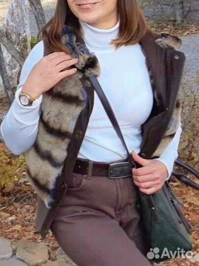 Меховой жилет из норки
