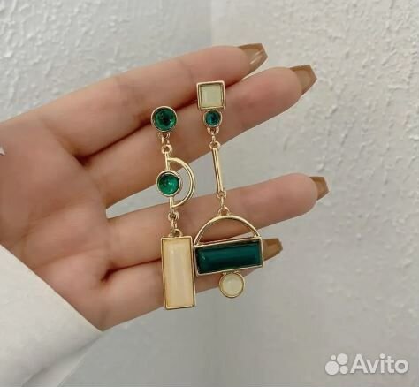 Серьги Прозрачная вода