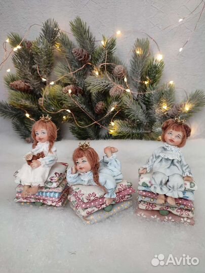 Елочная игрушка Принцесса на горошине