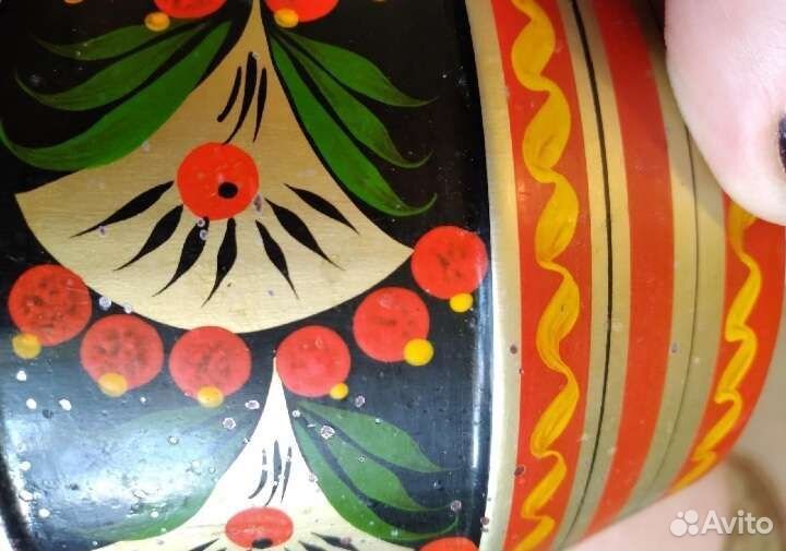 Красивый боченок для меда Хохлома СССР Винтаж