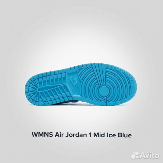 Wmns Air Jordan 1 Mid Ice Blue Оригинал