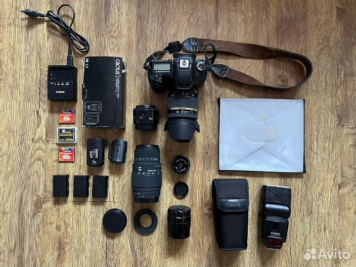 Canon 7d с комплектом объективов и аксессуаров