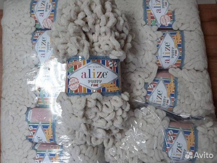 Пряжа alize puffy fine цвет 599