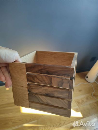 Декоративные деревянные горшочки