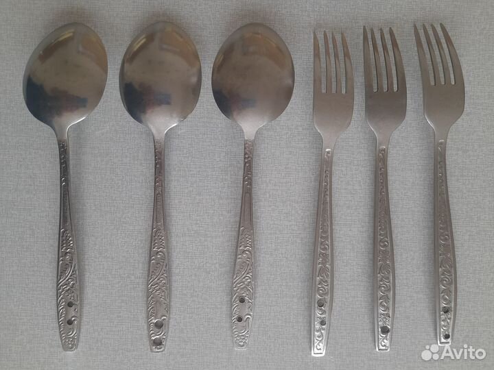 Набор Ложки и Вилки СССР 5 предметов
