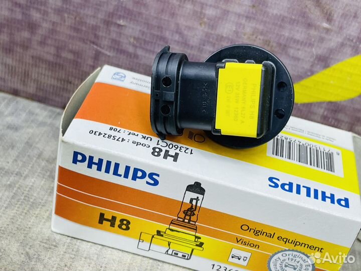 Автолампа лампа галогенная Philips H8 standart н8