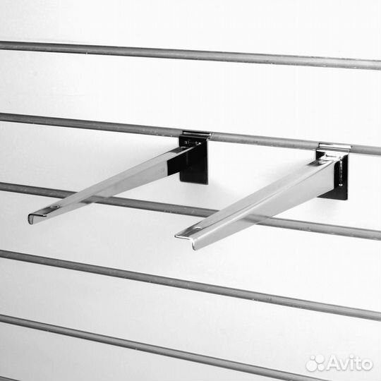 Полки стеклянные с кронштейнами