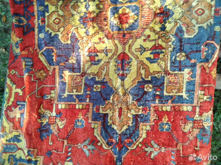 Ковер плюшевый винтажный, гдр, 50-х годов