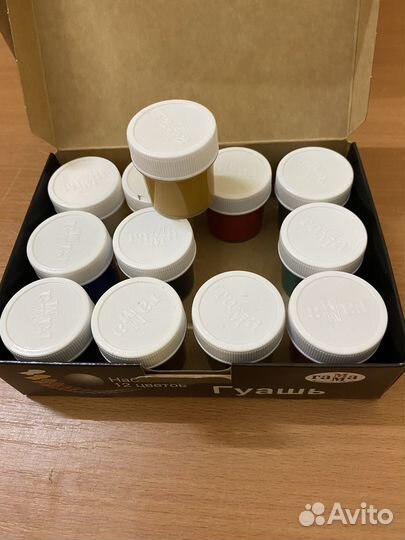 Гуашь художественная гамма 12 цветов по 20 мл