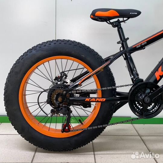 Fatbike черно-оранжевый новый