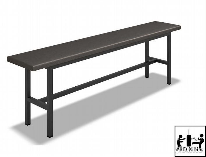 Скамейка для раздевалок полумягкая 1.5 м разборная