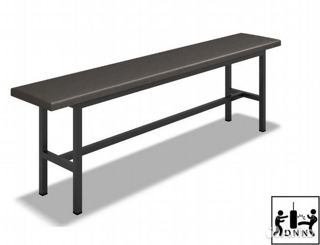 Скамейка для раздевалок полумягкая 1.5 м разборная