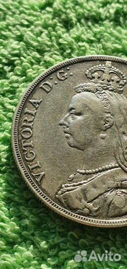 1 крона 1889 год королевство Великобритания