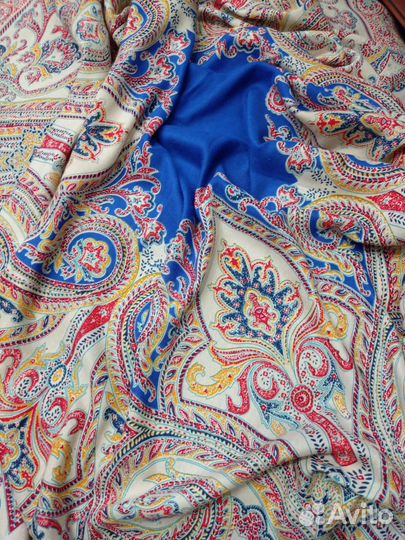 Большой платок шаль etro тонкорунная шерсть италия