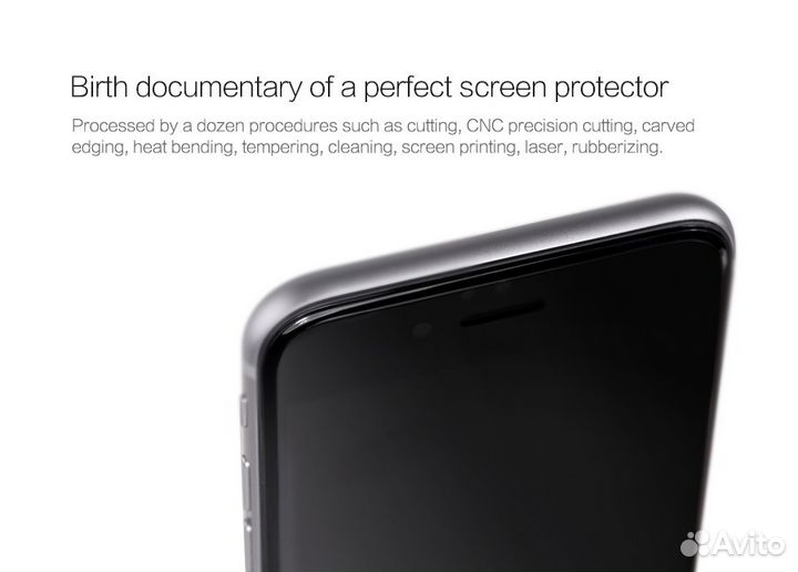 Защитное стекло 3D для iPhone 6/ 6s (черное,белое)