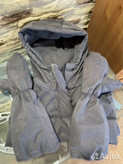 Зимний набор капюшон и варежки