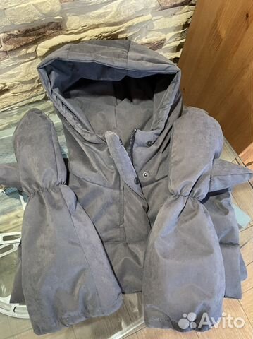 Зимний набор капюшон и варежки