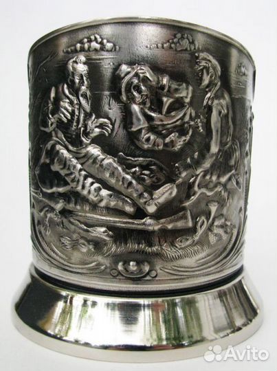 Подстаканник с чернью. Охотники. Штурвал