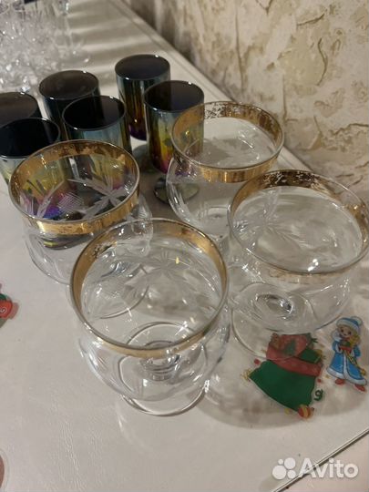 Рюмки хрусталь и стекло