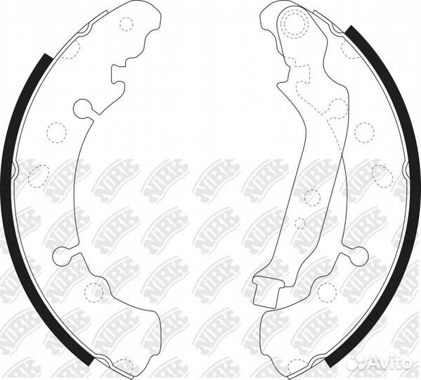 Колодки барабанные nibk FN0622