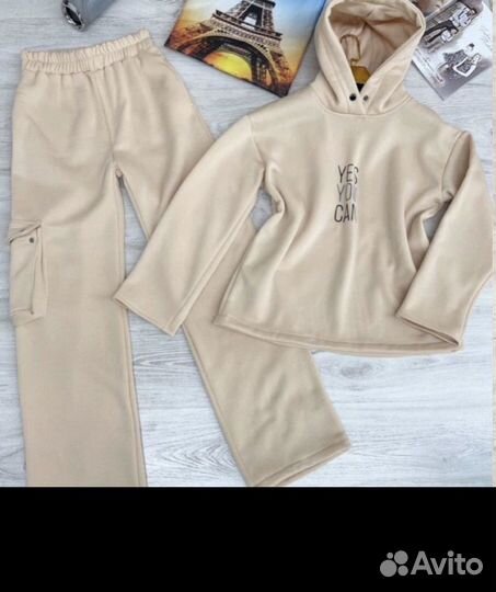 Спортивный костюм на флисе женский 44