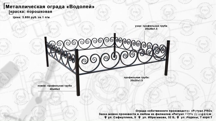 Ограды на кладбище от производителя