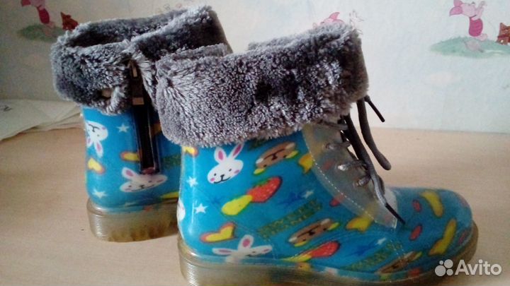 Сапожки - дождевики для девочки 31 размер