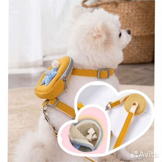 Шлейка для собаки, кошки, кролика, ласки, енота