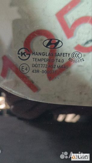 Стекло собачника задняя правая hyundai grand stare