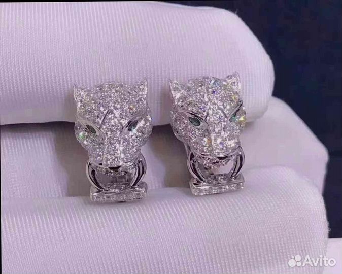 Cartier серьги Panthere 1.45ct